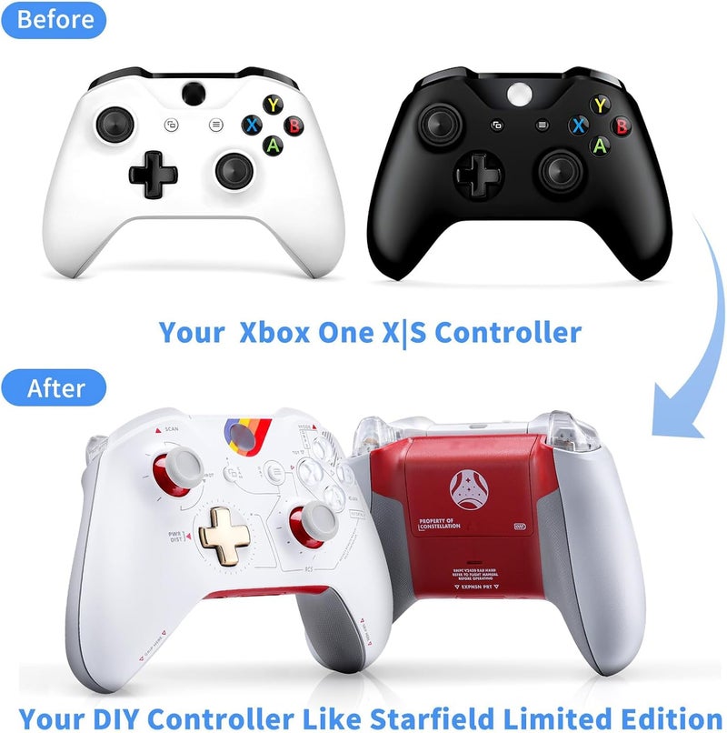 VANPARK Housing Shell Set Replacement, Front Case Cover Backplate Only Compatible with Xbox One S/X Controller(Model 1708)(Controller is NOT Included) - Image 3